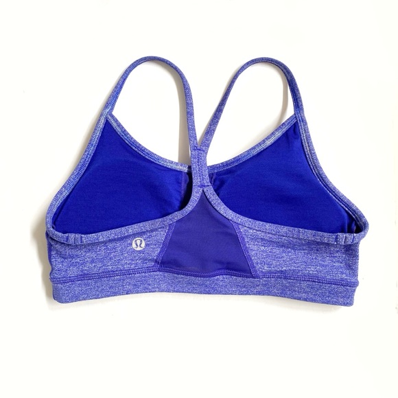 Lululemon purple pigment blue Flow Y racerback mesh panel sports bra IV - Picture 2 of 6